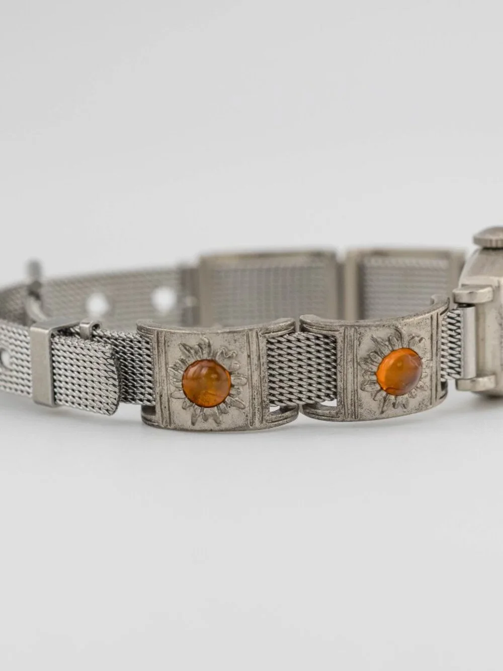 FOSSIL EC-8848 Vintage Mesh Quartz Analog Women's Watch New Battery